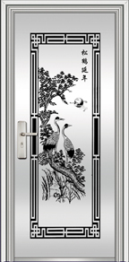 门业图片-不锈钢整板门系列KT-8158艺术花KT-8158艺术花图片
