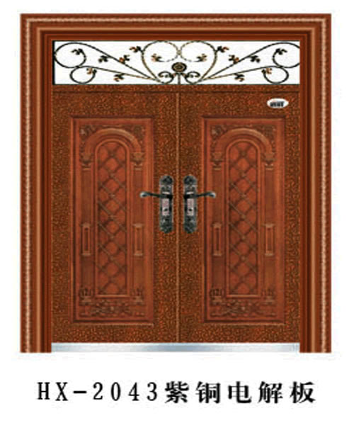 门业图片-仿铜.金属漆门系列仿铜.金属漆门系列HX-2043图片