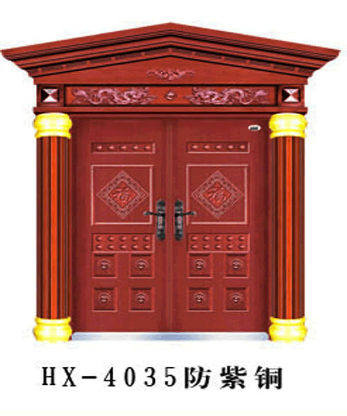 门业图片-仿铜门系列仿铜门HX-4035图片