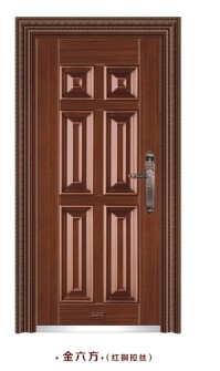 门业图片-花枝玻璃豪华准铜门真铜门真铜门图片