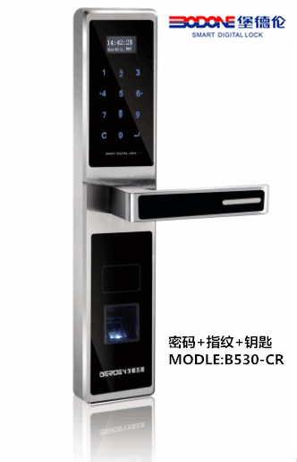 门业图片-指纹密码锁堡德伦指纹锁厂家 家用指纹锁加盟 防盗门指纹锁代理385*80*30mm图片