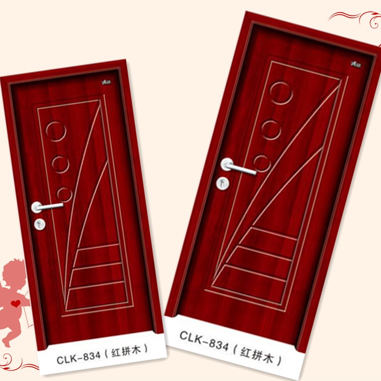 门业图片-环保强化室内门诚灵凯红檀木 CLK-834CLK-834红拼木图片
