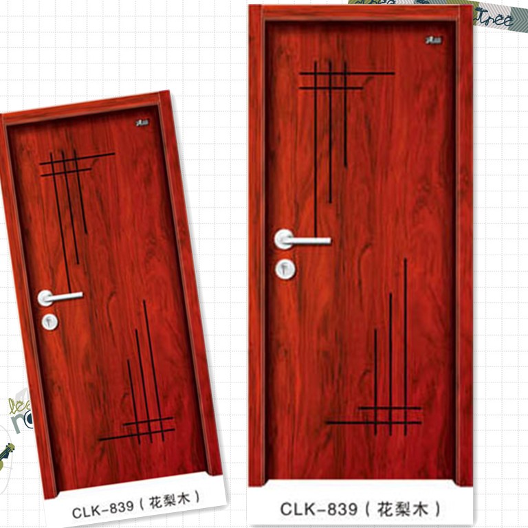 门业图片-环保强化室内门诚灵凯花梨木 CLK-839CLK-839花梨木图片