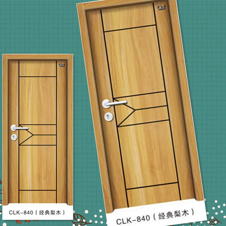 门业图片-环保强化室内门诚灵凯泰柚木 CLK-840CLK-840经典梨木图片